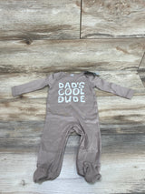 NEW Okie Dokie Dad's Cool Dude Footed Coverall Taupe sz 6m