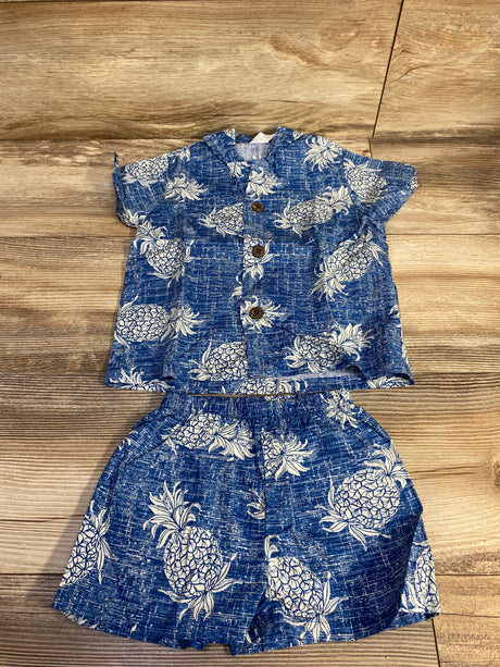 Palmwave Hawaii 2pc Pineapple Cabana Set Blue sz 2T - Me n Mommy To Be