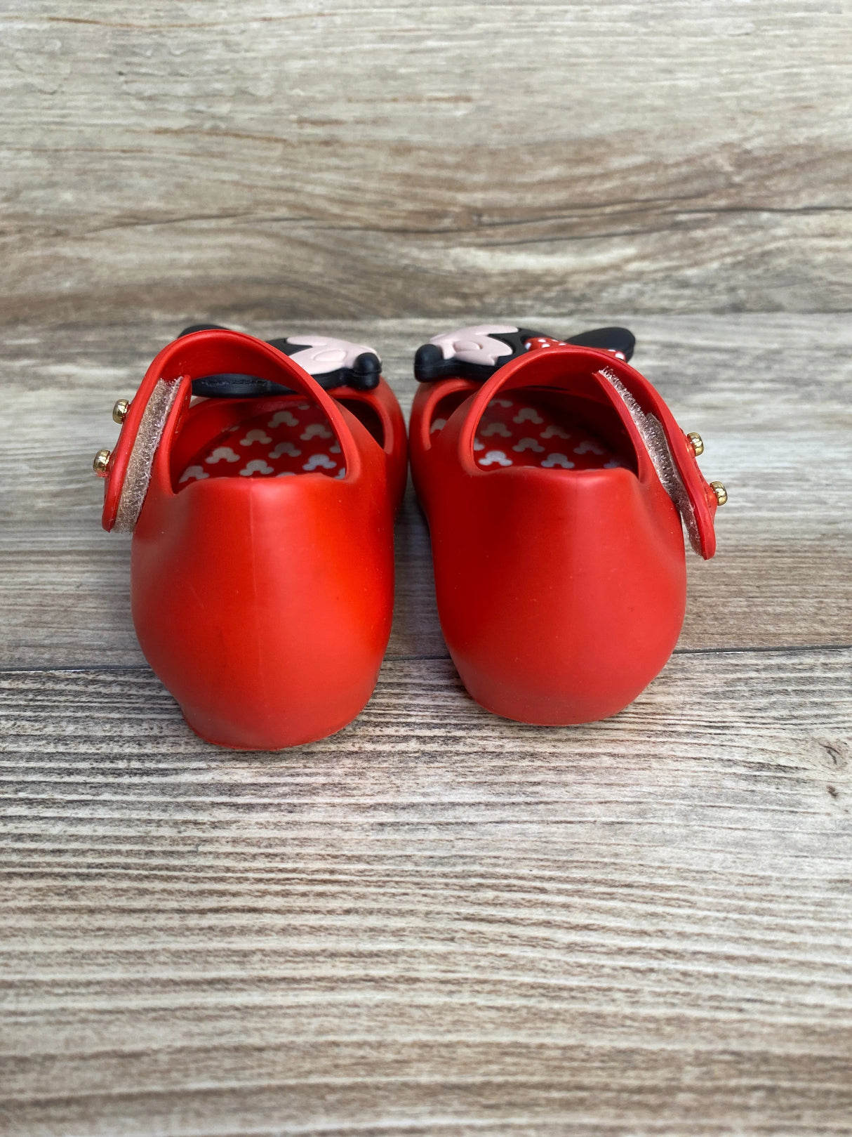 Mini Melissa Ultra Girl Kissing Minnie & Mickey Shoes Red sz 5c