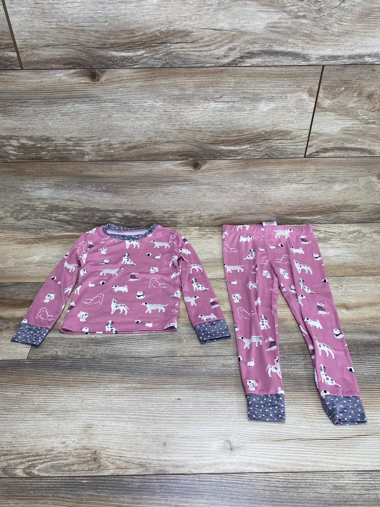 Penelope Mack 2pc Dog Print Pajama Set Pink sz 2T