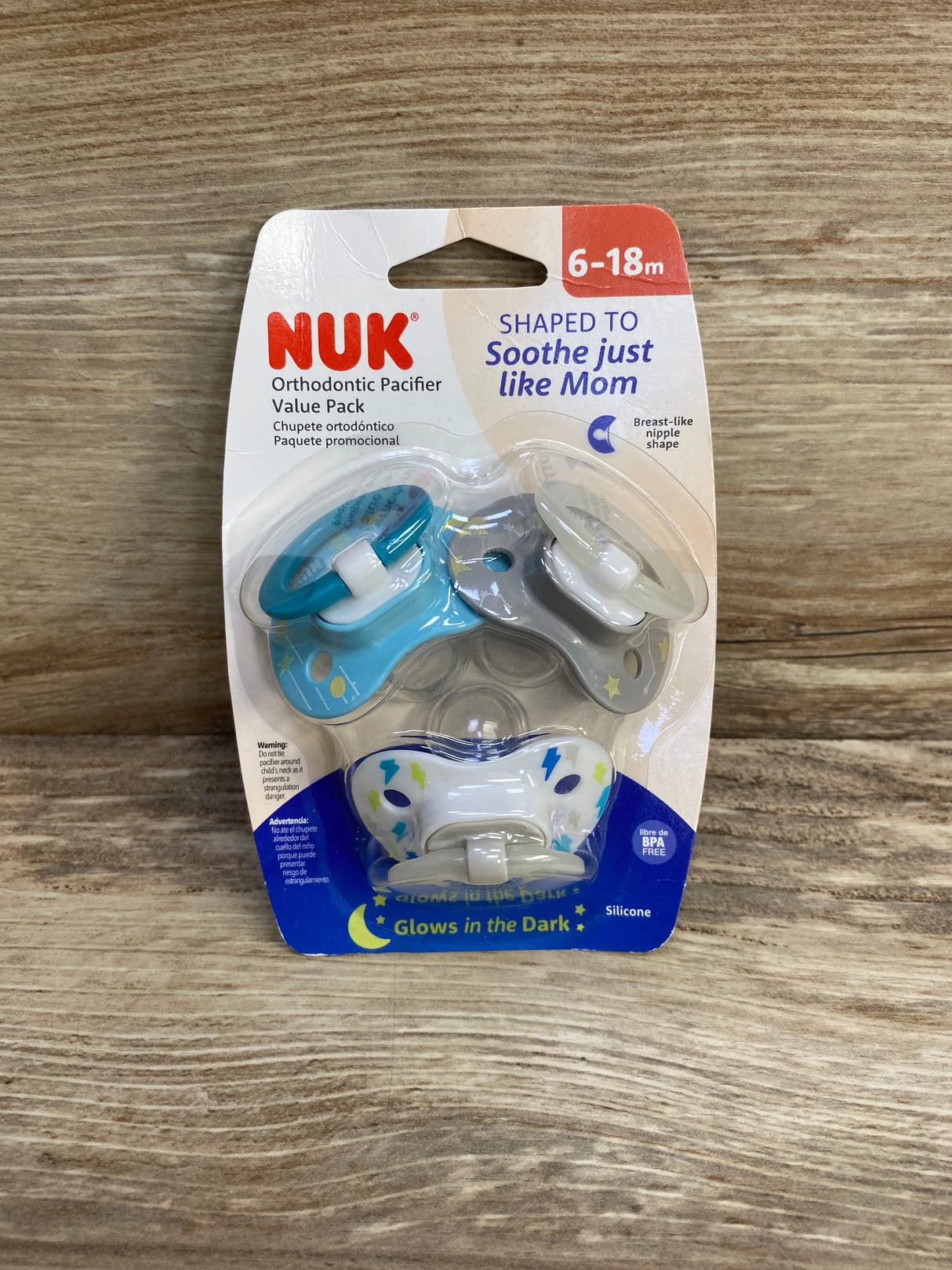 NEW NUK Classic Pacifier Value Pack 3pk 6-18m