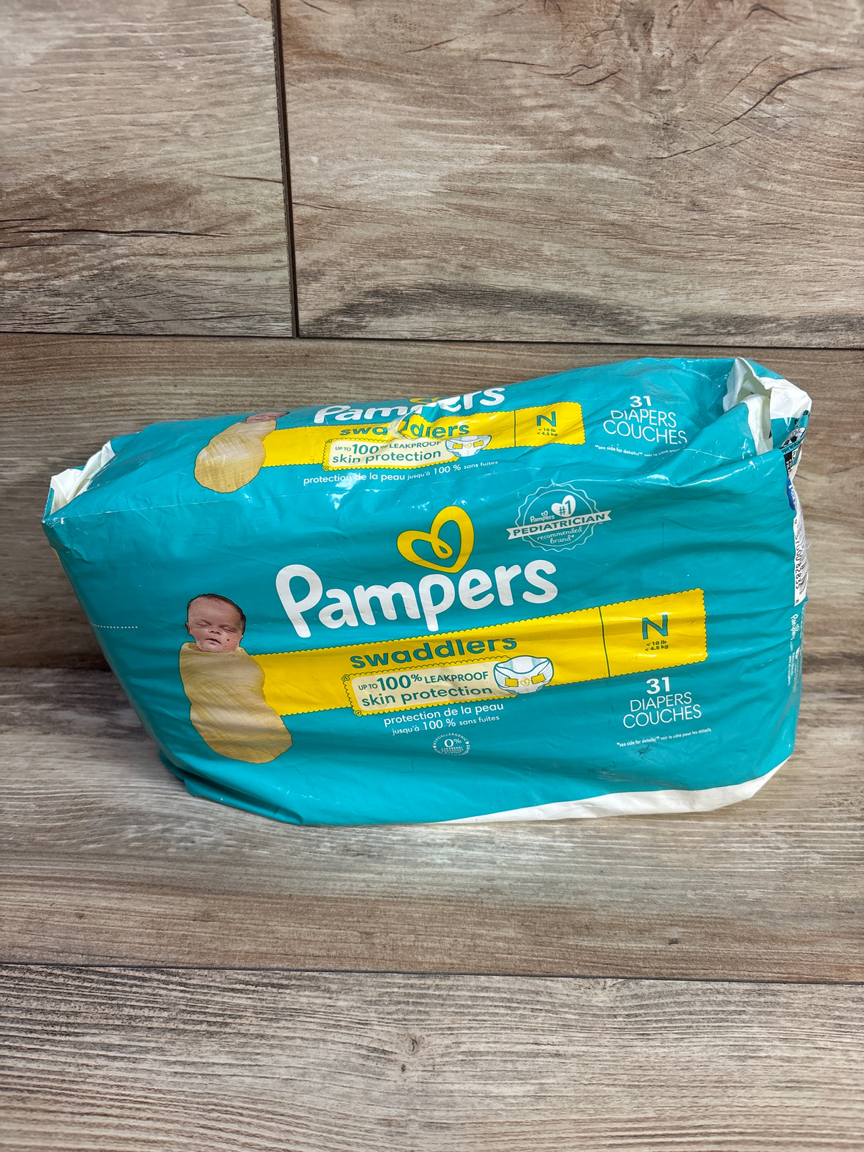 NEW Pampers Swaddlers Diapers, 31ct. sz Newborn