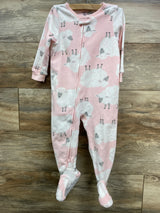 Carter's Sheep Print Blanket Sleeper Pink sz 18m