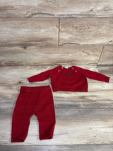Carter's 2pc Christmas Tree Sweater Set Red sz 6m