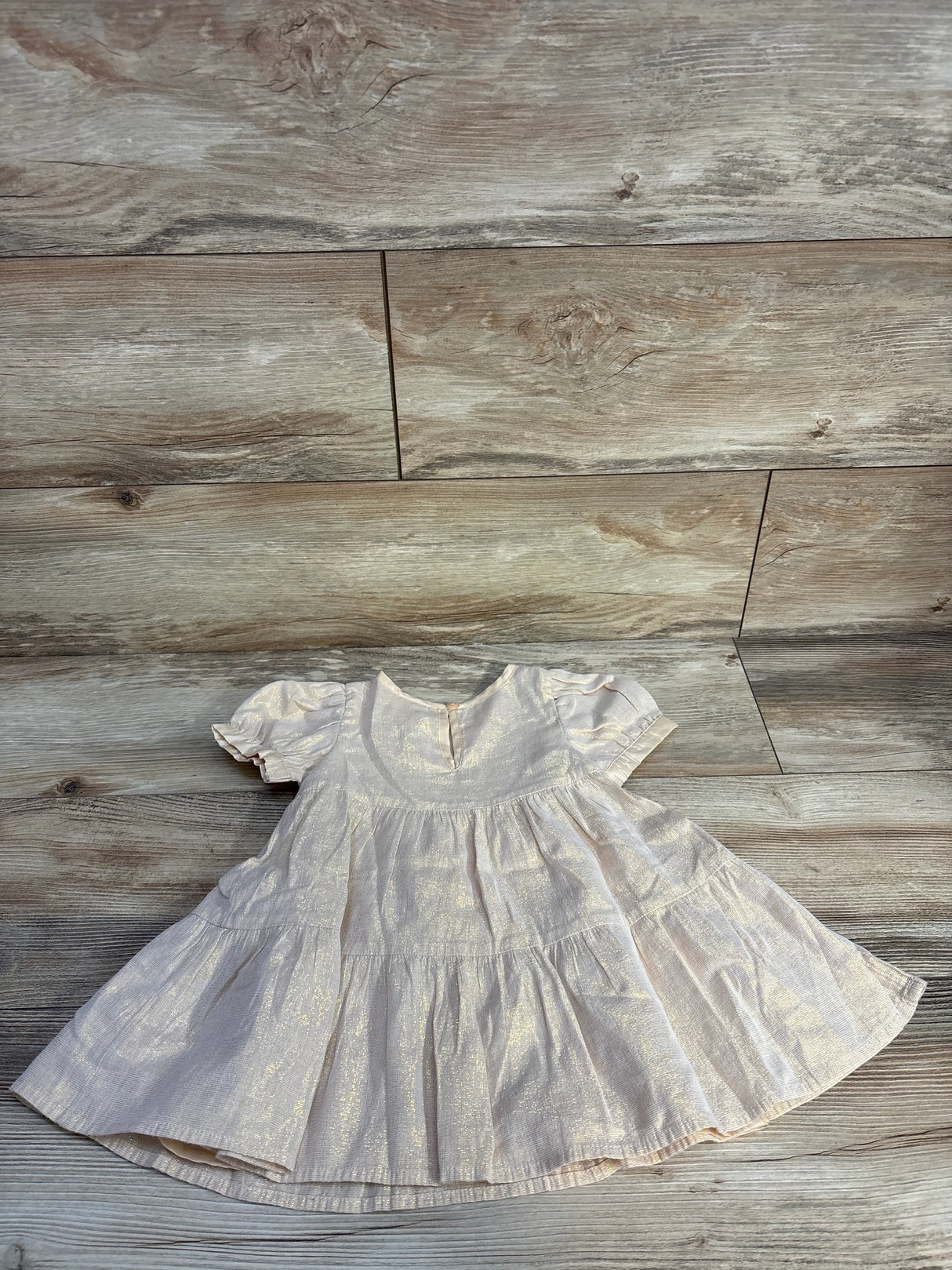 Cat & Jack Gold Shimmery Dress Tan sz 18m
