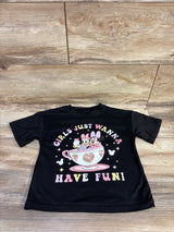 Disney Girls Just Wanna Have Fun Shirt Black sz 4T