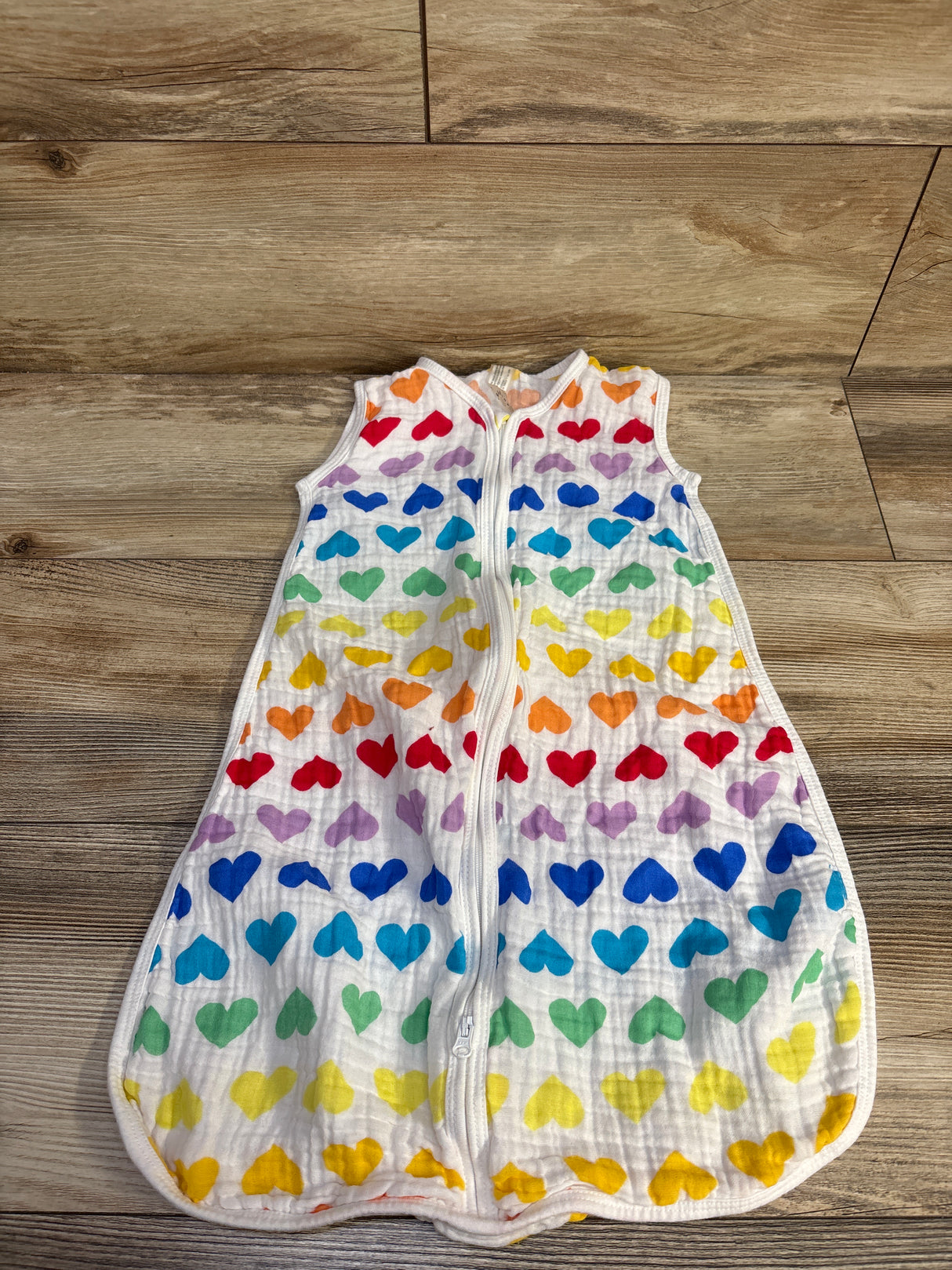 Primary Gauze Heart Print Sleep Sack White sz 0-6m