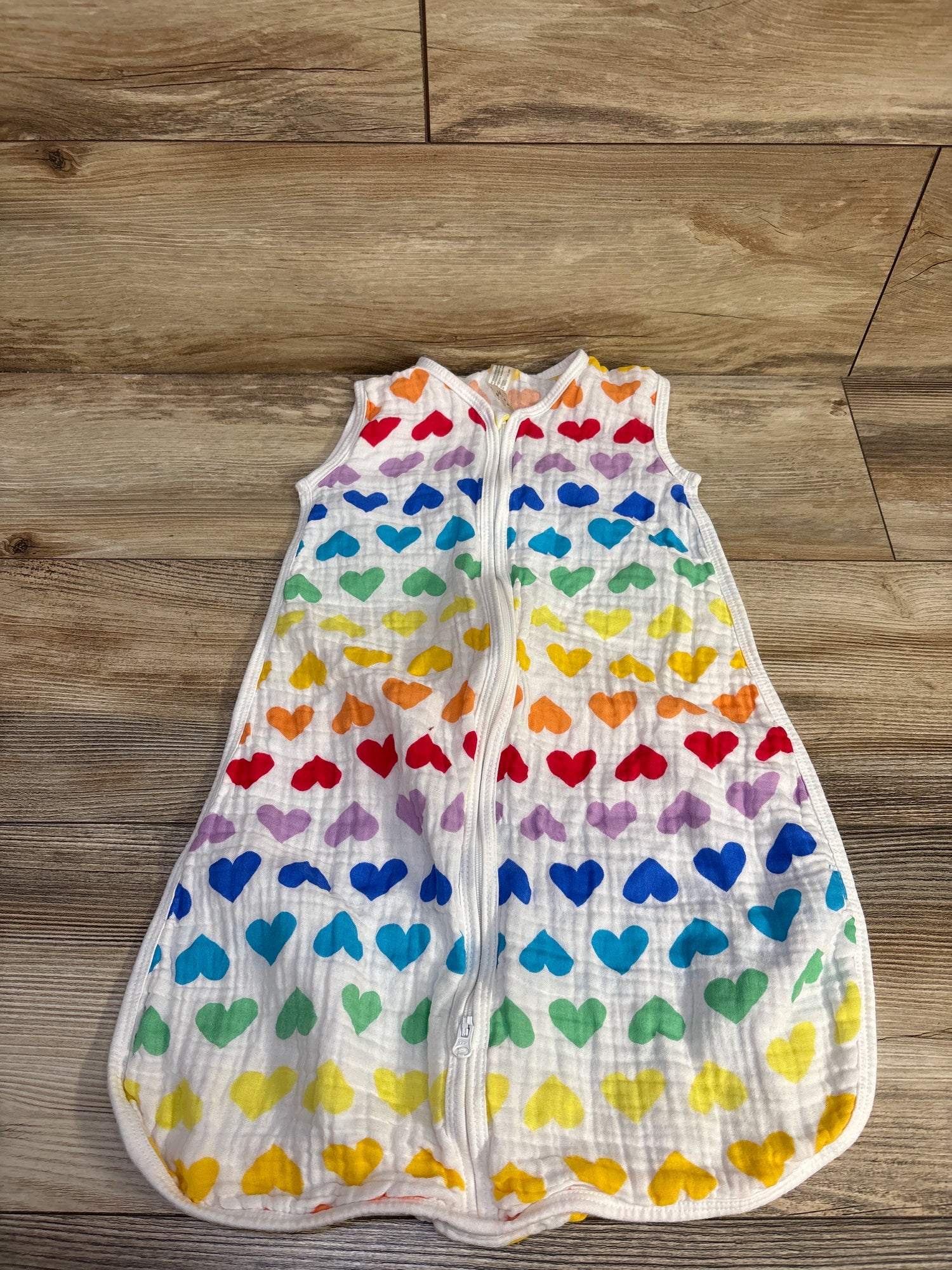 Primary Gauze Heart Print Sleep Sack White sz 0-6m