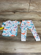 NEW Just One You 4pc Mermaids Pajama Set White/Blue sz 12m