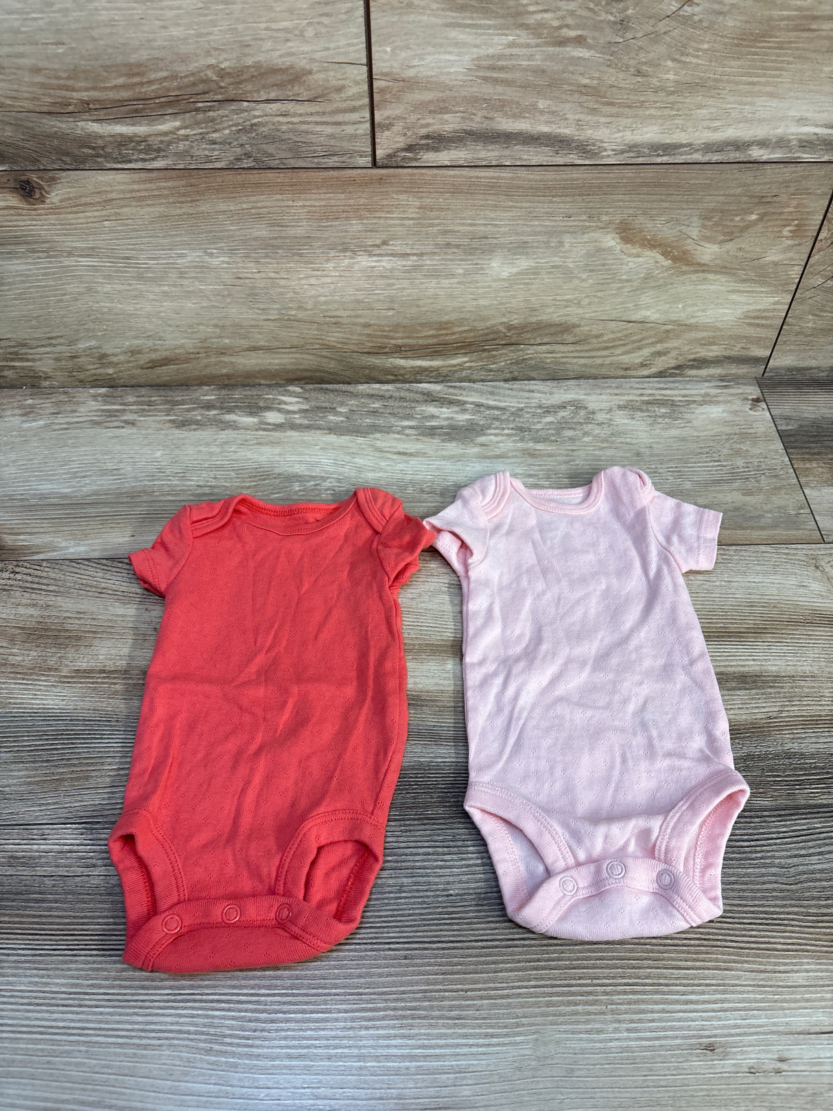 Just One You 2pk Pointelle Bodysuits Pink sz Newborn