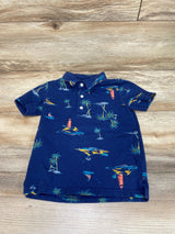 Carter's Polo Tropical Shirt Navy sz 4T - Me 'n Mommy To Be