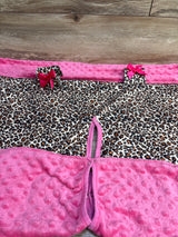 Leopard Print/Minky Dot Car Seat Cover