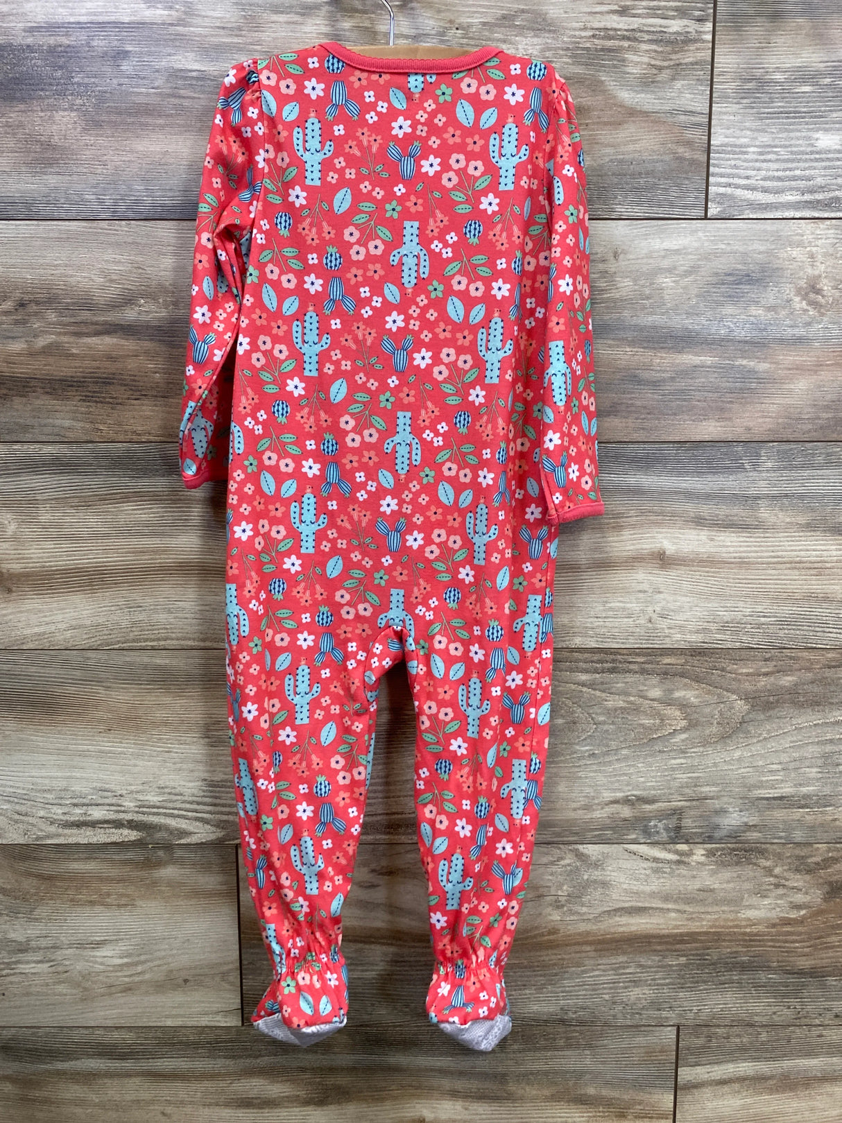 Simple Joys Floral Cactus Sleeper Red sz 3T