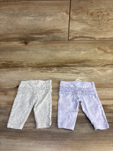 Carter's 2pk Ruffle Pants Purple/Grey sz 3m