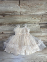 Shein Tulle Ruffle Dress Cream sz 12-18m