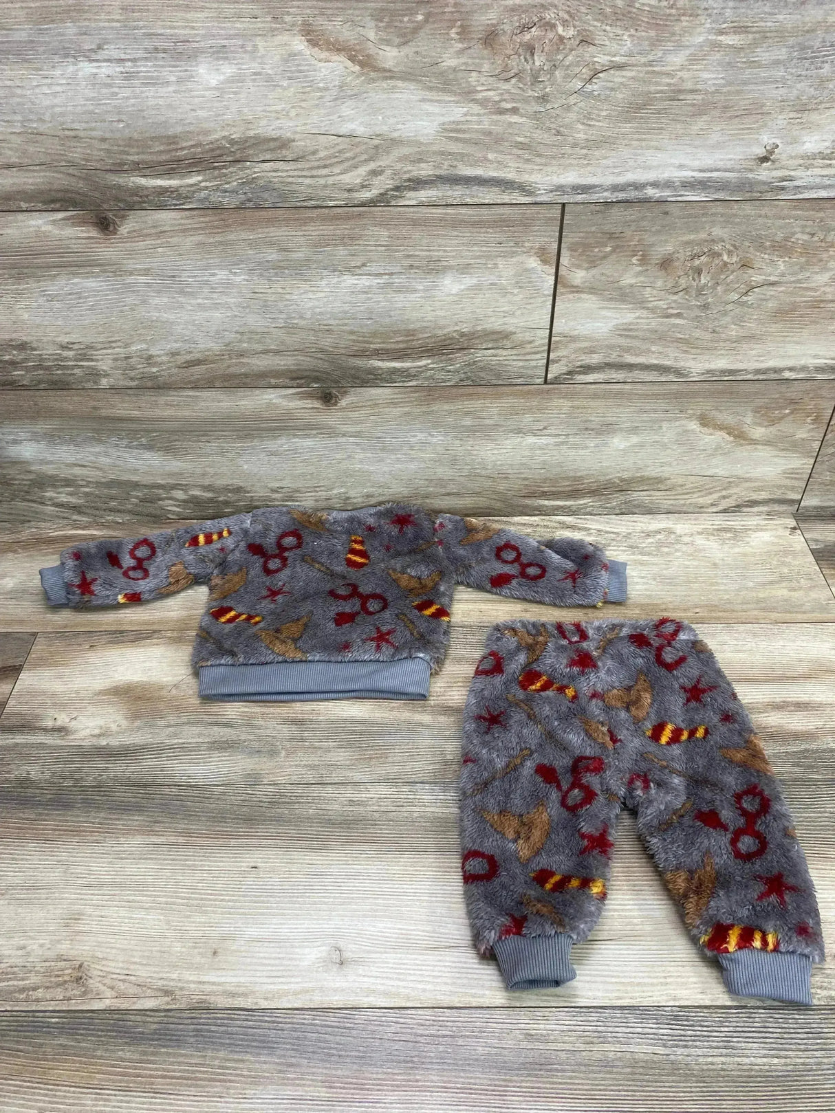 Harry Potter 2pc Plush Sweatshirt & Pants Set Grey sz 3-6m