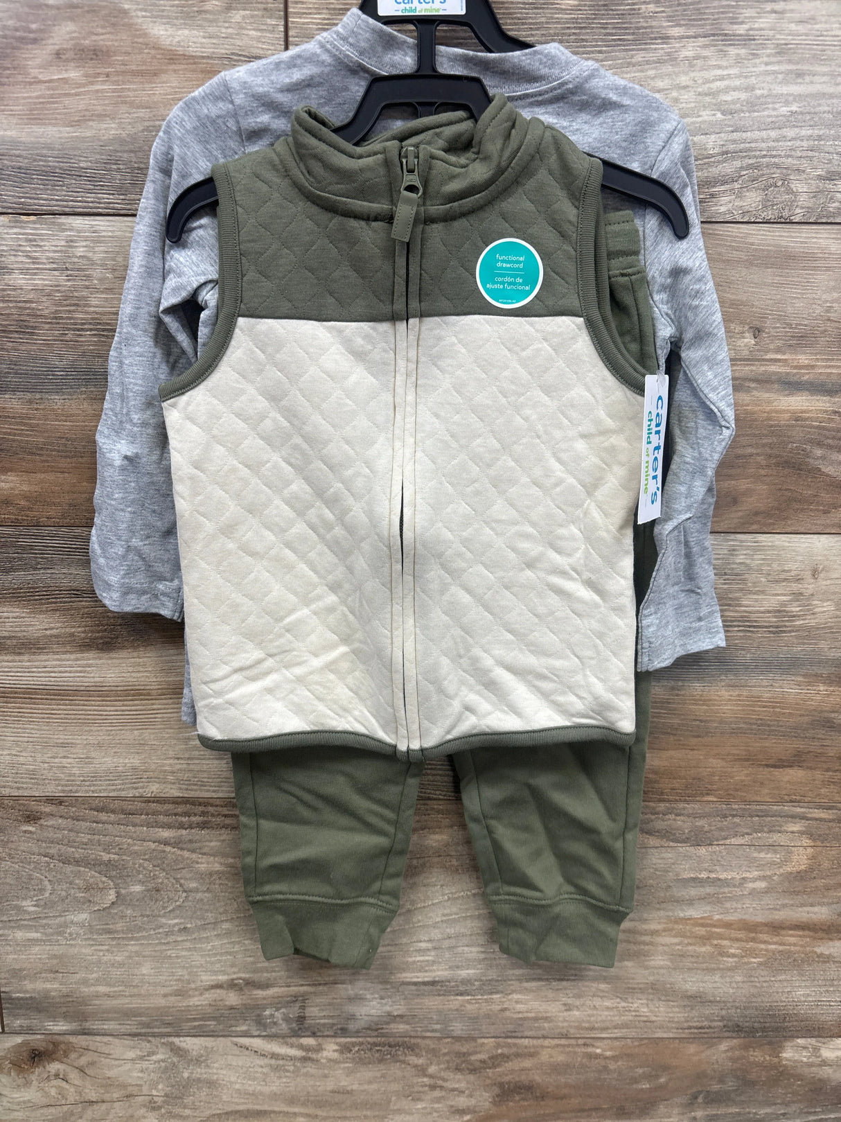 NEW Child of Mine 3pc Vest Set Olive sz 2T