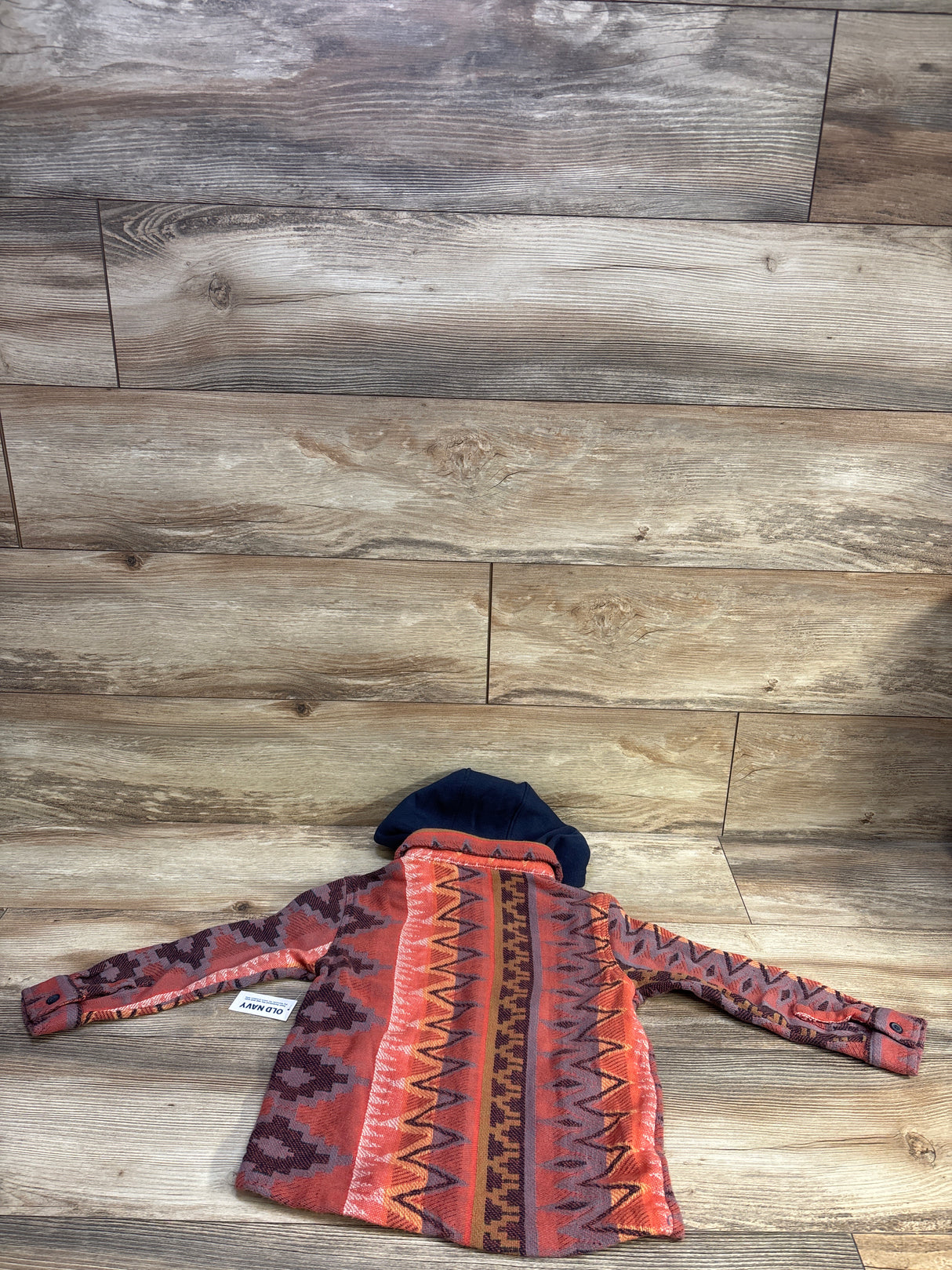 NEW Old Navy Button-Front Hooded Shacket Red sz 5T