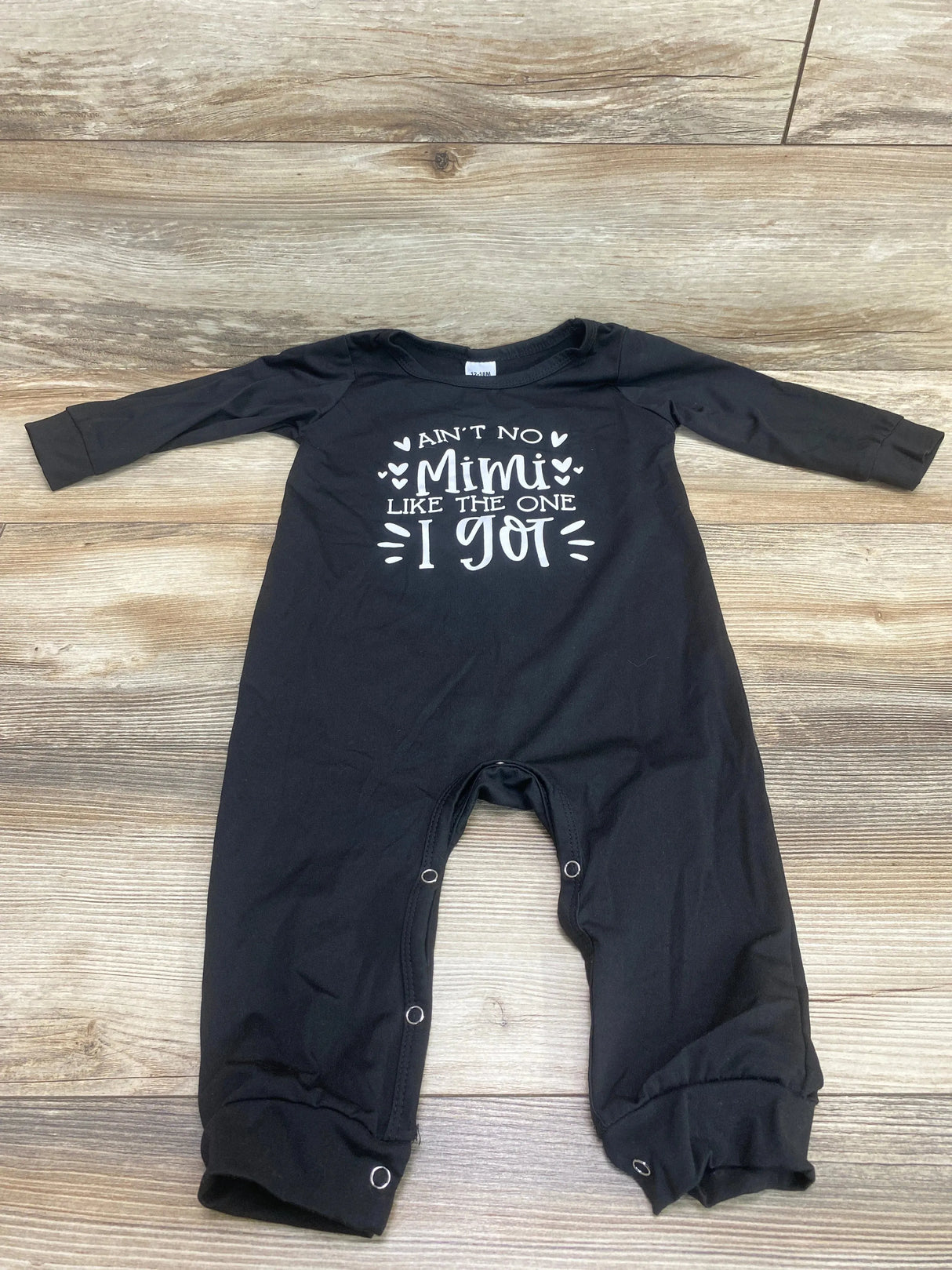 Ain't No Mimi Like The One I Got Coverall Black sz 12-18m