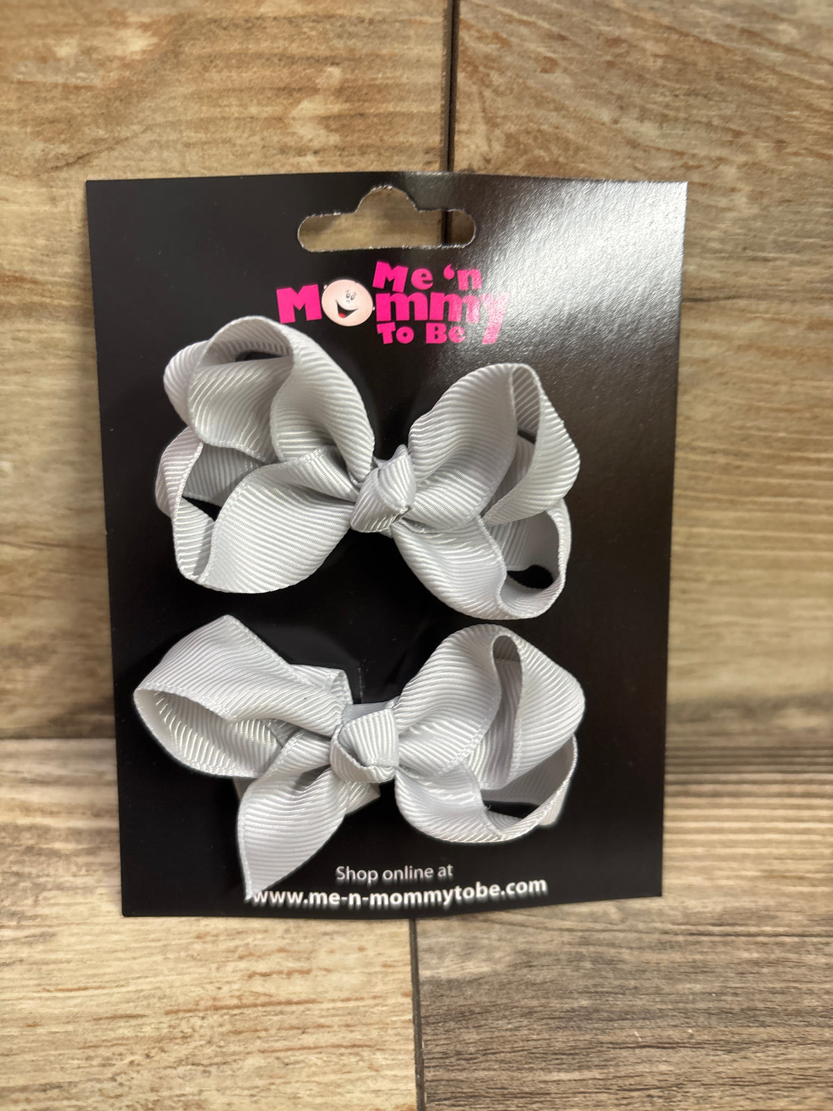 NEW Hair Bows 2pk Grey