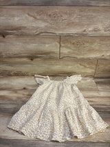 Baby Gap Leopard Print Flutter Sleeve Dress Tan sz 4T