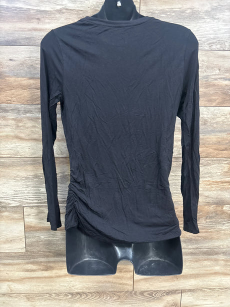 Sonoma Maternity Ruched Shirt Black sz Medium - Me n Mommy To Be