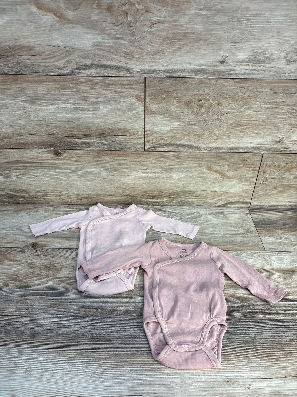 H&M 2pk Kimono Bodysuits Pink sz Newborn