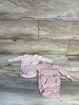 H&M 2pk Kimono Bodysuits Pink sz Newborn