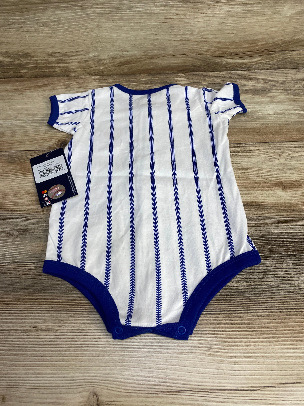 NEW MLB Chicago Cubs Pinstripe Power Hitter Romper sz 6-9m