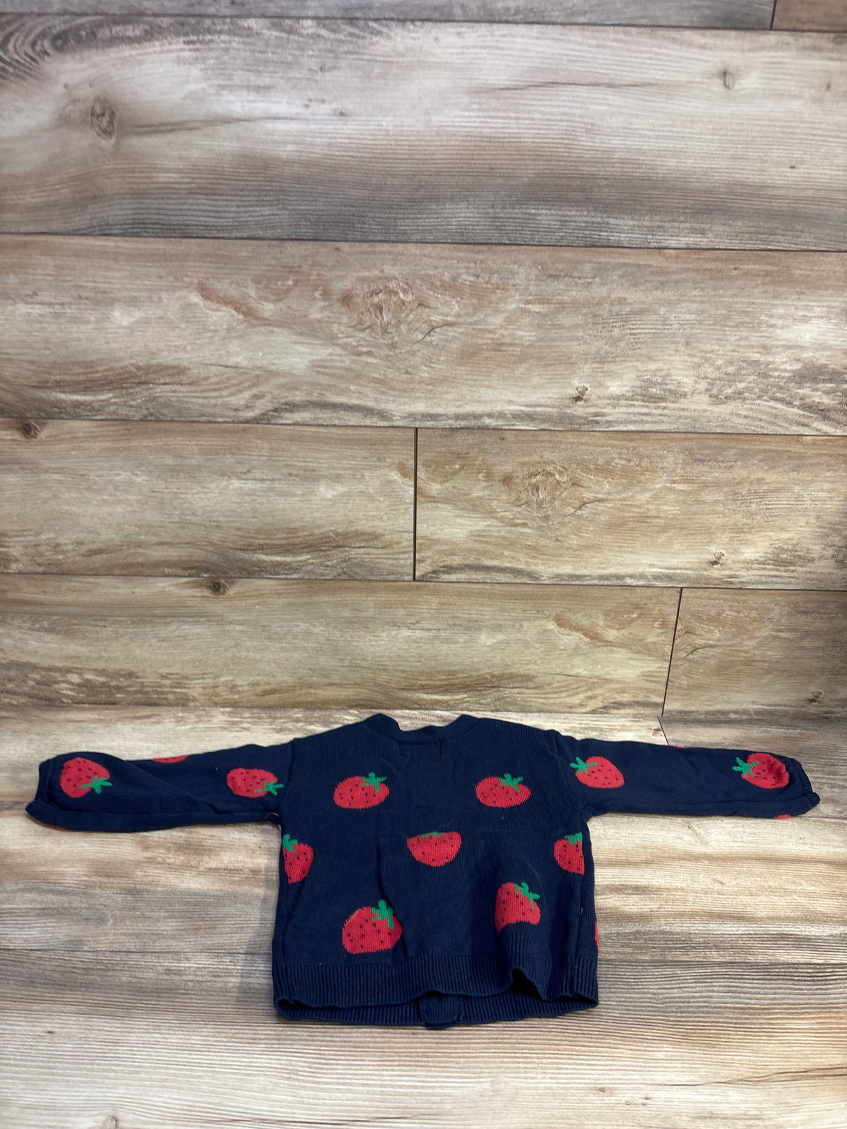 NEW Old Navy Strawberry Print Button-Front Cardigan Navy sz 3T