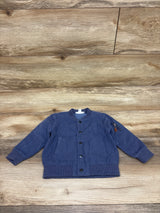 Miniclasix Button-Front Bomber Jacket Blue sz 9m