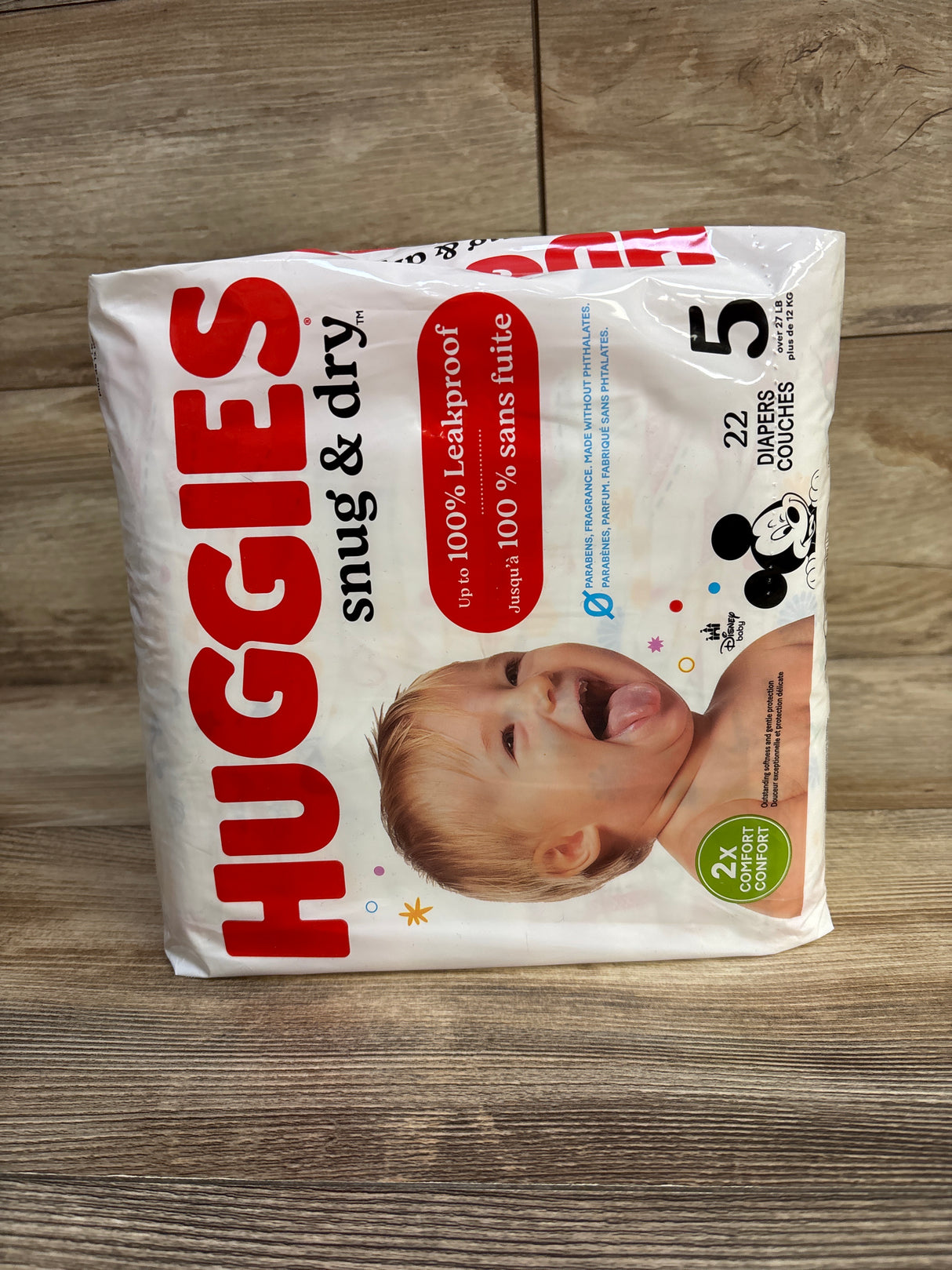 NEW Huggies Snug & Dry Diapers, 22ct Size 5
