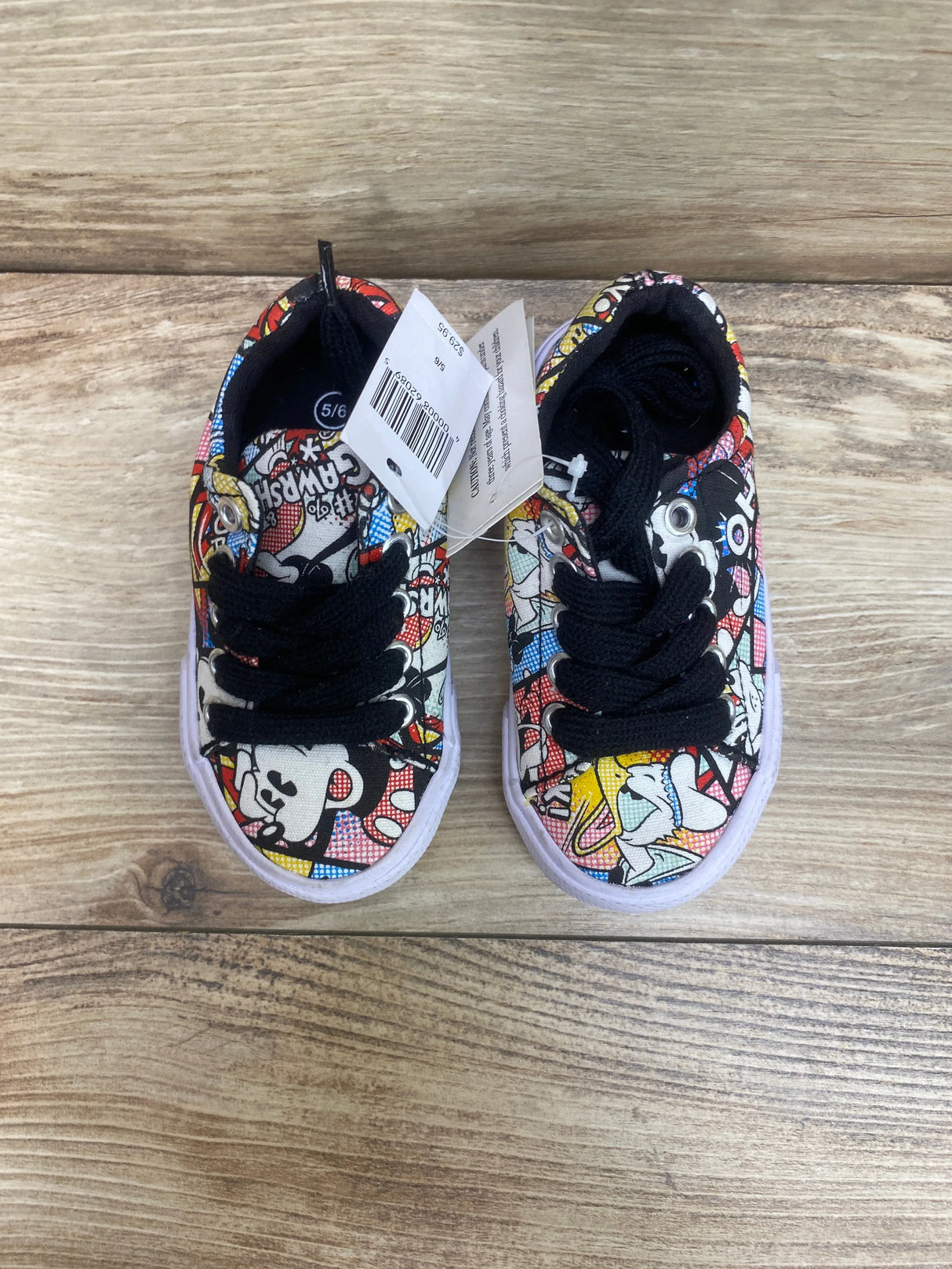 NEW Disney Parks Mickey Mouse Cartoon Sneakers Sz 5c/6c