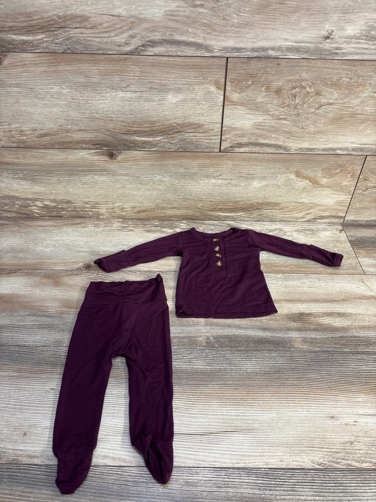 Little Buggins 2Pc Top & Bottom Set in Burgundy sz 0-3m