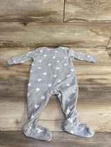 Carter's Owl Heart Print Blanket Sleeper Grey sz 6m