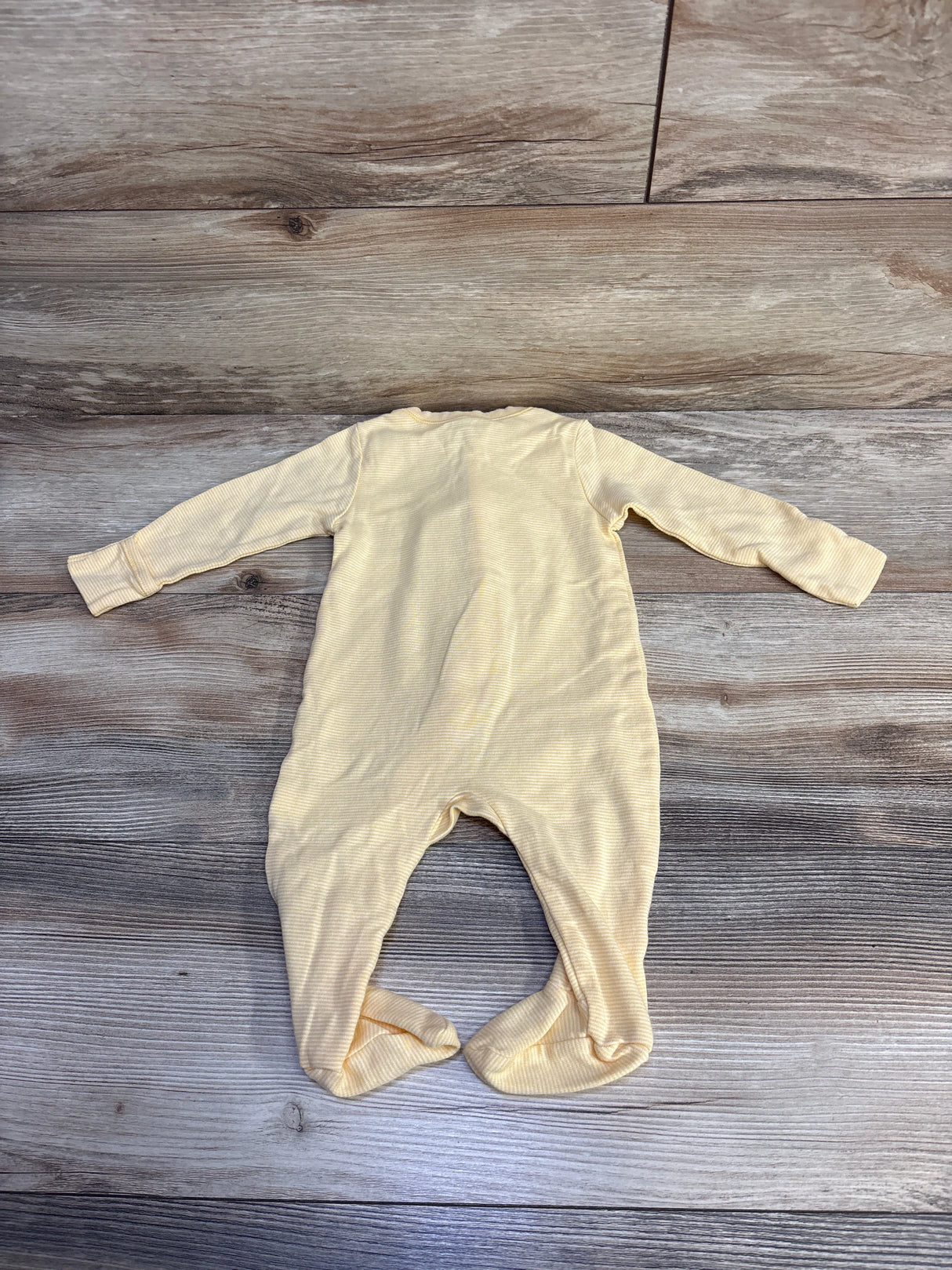 Old Navy Say Cheese Striped Sleeper Yellow sz 3-6m