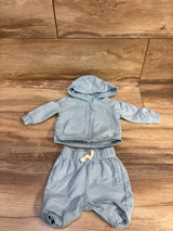 Carter's 2pc Zip-Up Jacket & Pants Set Blue sz Newborn