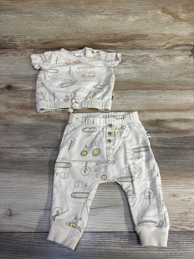 Rabbit + Bear 2pc Construction Shirt & Pants Beige sz 3-6m - Me n Mommy To Be