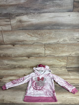 Disney Junior Textured Minnie Mouse Plush Hoodie Pink sz 4T
