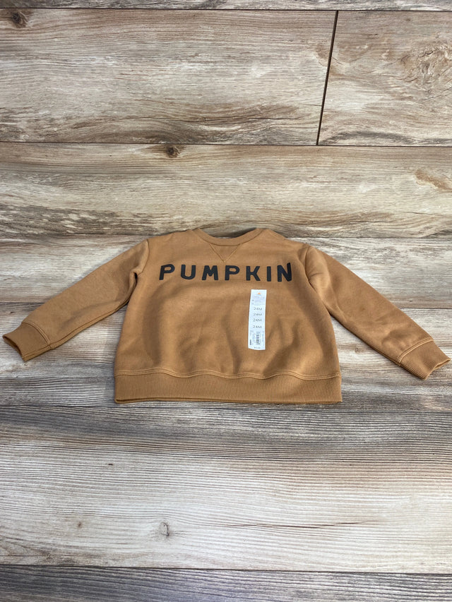 NEW Little Co. Pumpkin Sweatshirt Brown sz 24m - Me n Mommy To Be
