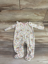 Baby Started Horse & Pig Print Bamboo Coverall Ivory sz 3m