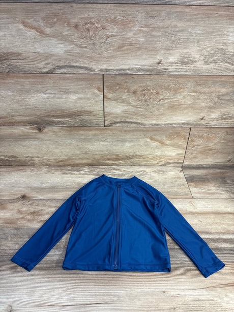 Wonder Nation Zip Up Rashguard Blue sz 3T - Me n Mommy To Be