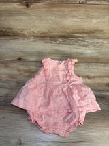 Janie & Jack Metallic Stripe Bodysuit Dress Pink sz 0-3m