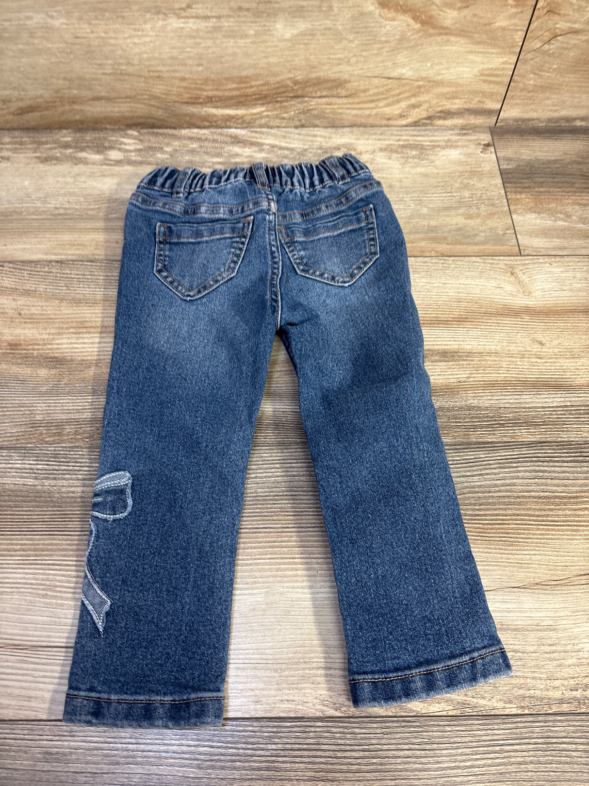 Victory Heart Embroidered Bow Jeans Blue sz 2T
