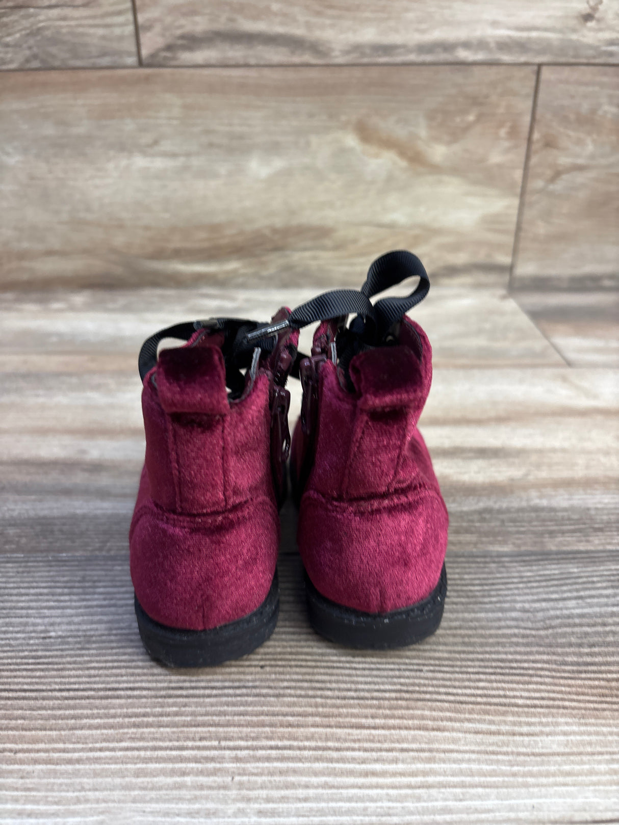 Cat & Jack Velvet Boots Burgundy sz 5c