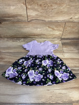 Mercatoo Floral Ruffle Dress Purple sz 9-12m