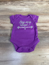 Stay Away Boys!... My Daddy Works Out Bodysuit Purple sz Newborn