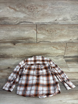 Gymboree Long Sleeve Button Down Plaid Flannel Orange sz 4T