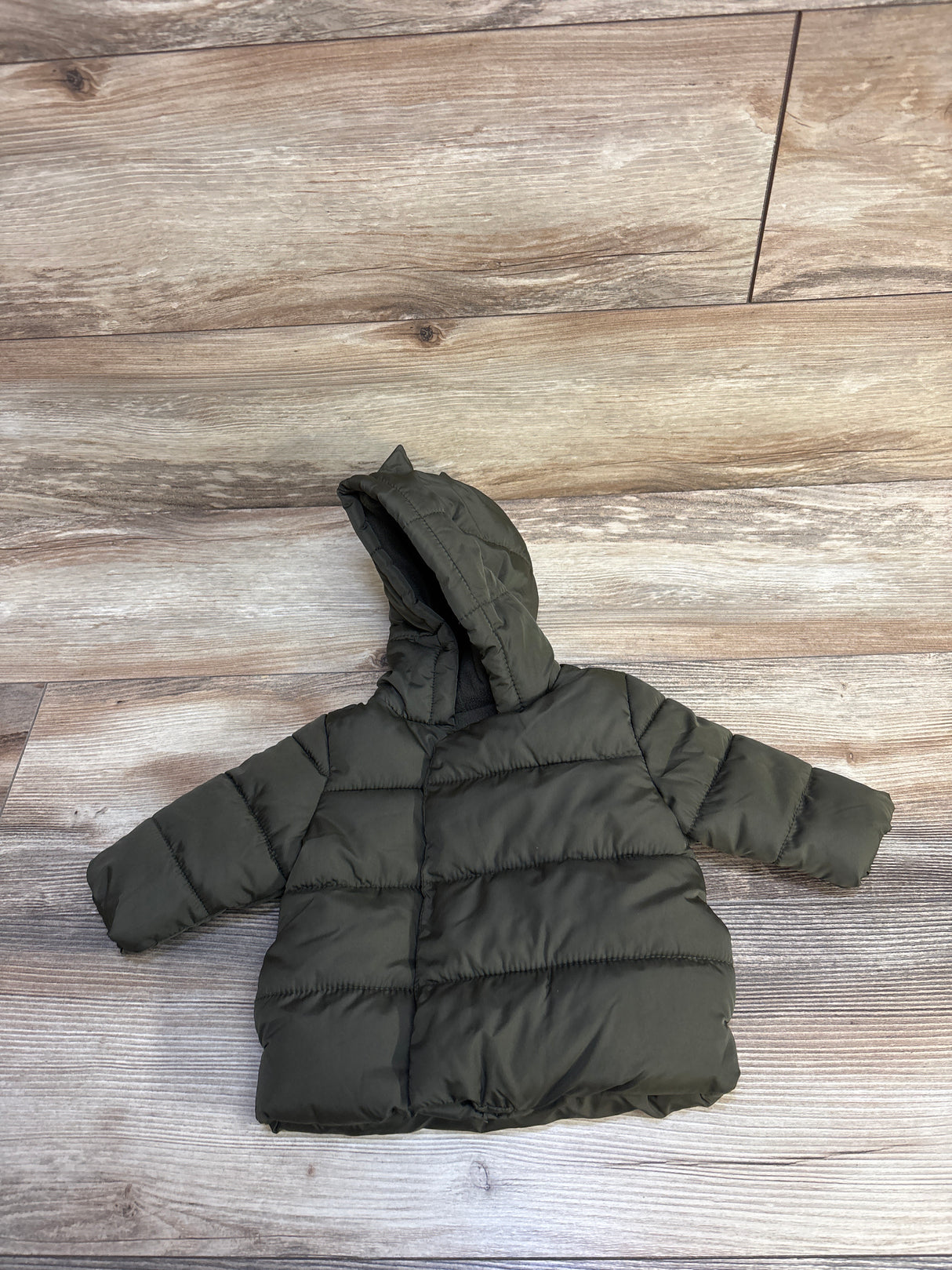 Old Navy Frost Free Dinosaur Puffer Jacket in Heritage Green