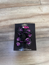 NEW Black Pumpkin Print Bows, 2pk